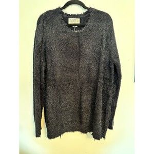 NWT Sandrine Rose By Free People Women’s Crew Neck Sweater Gunmetal, Sz M,